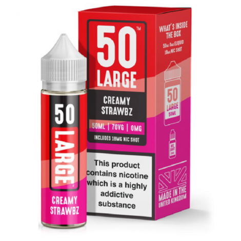 Large Juice Creamy Strawbz Shortfill E-liquid 50ml