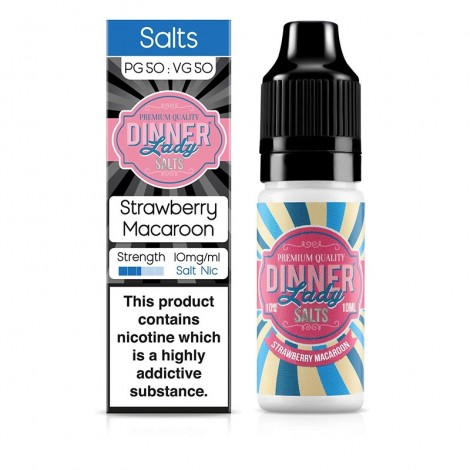 Dinner Lady Strawberry Macaroon Nicotine Salt E-Liquid 10ml