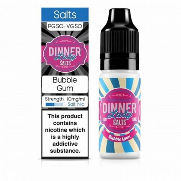 Dinner Lady Nicotine Salt Bubble Gum E-Liquid 10ml