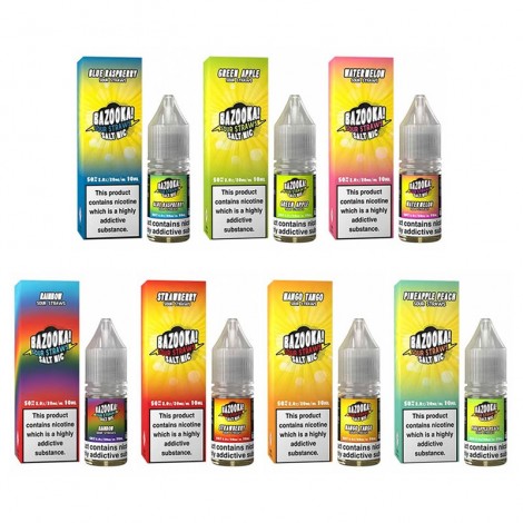 Bazooka Nicotine Salt Sour Straws E-liquid 10ml